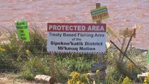 Mi'Kmaq protest